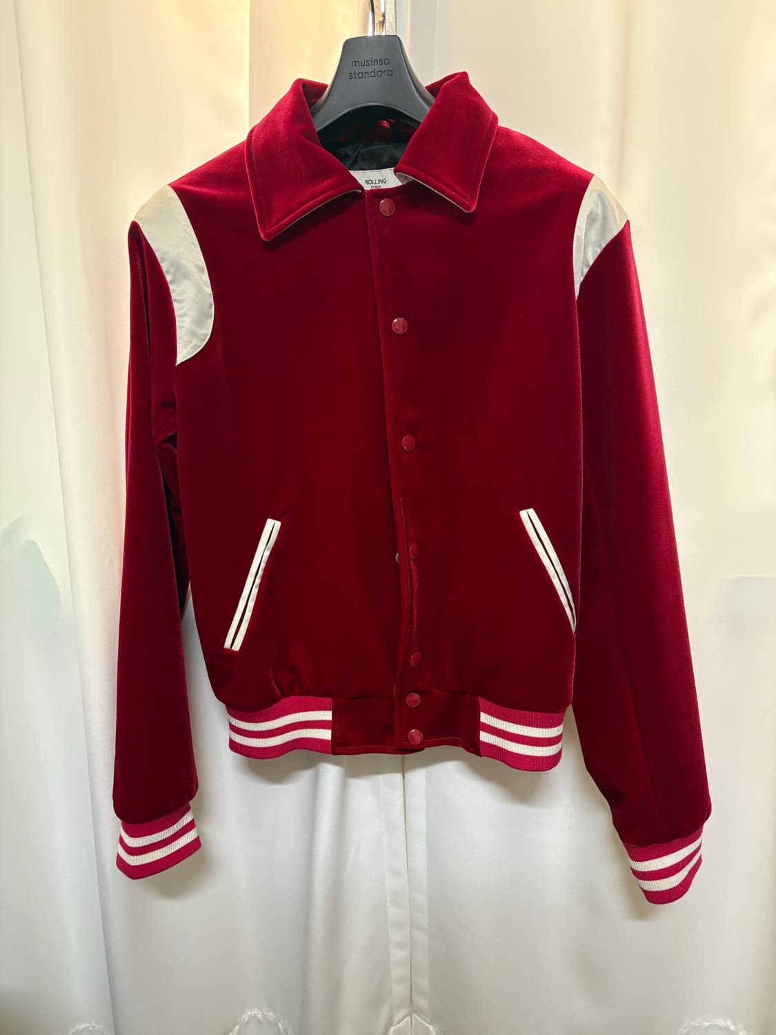 롤링스튜디오 벨벳 바시티 자켓 상품이미지1