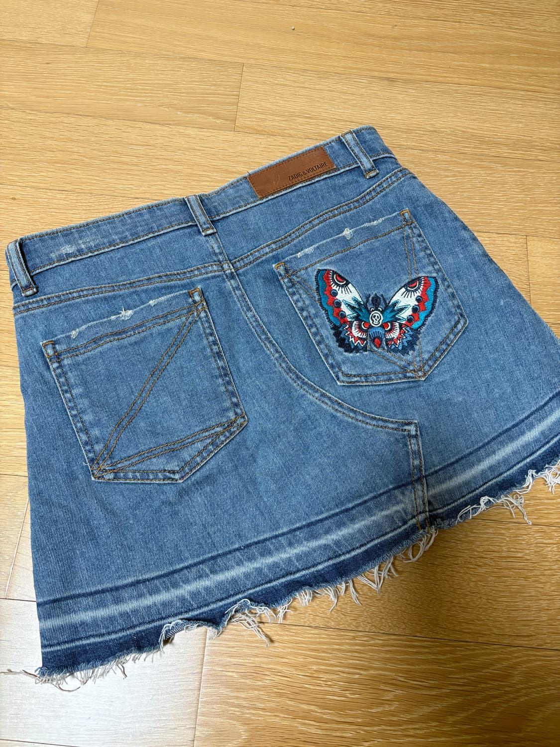 자딕앤볼테르 데님 자수 스커트 상품이미지1