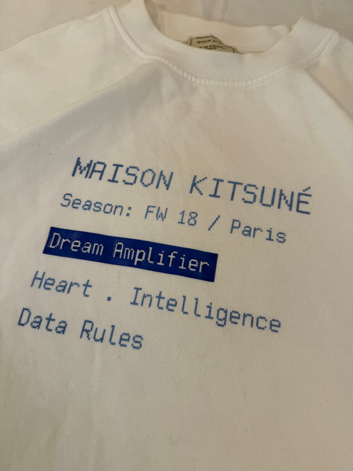 메종키츠네 18FW 드림 앰플리파이어 픽셀 맨투맨 스웨트셔츠 화이트 상품이미지2