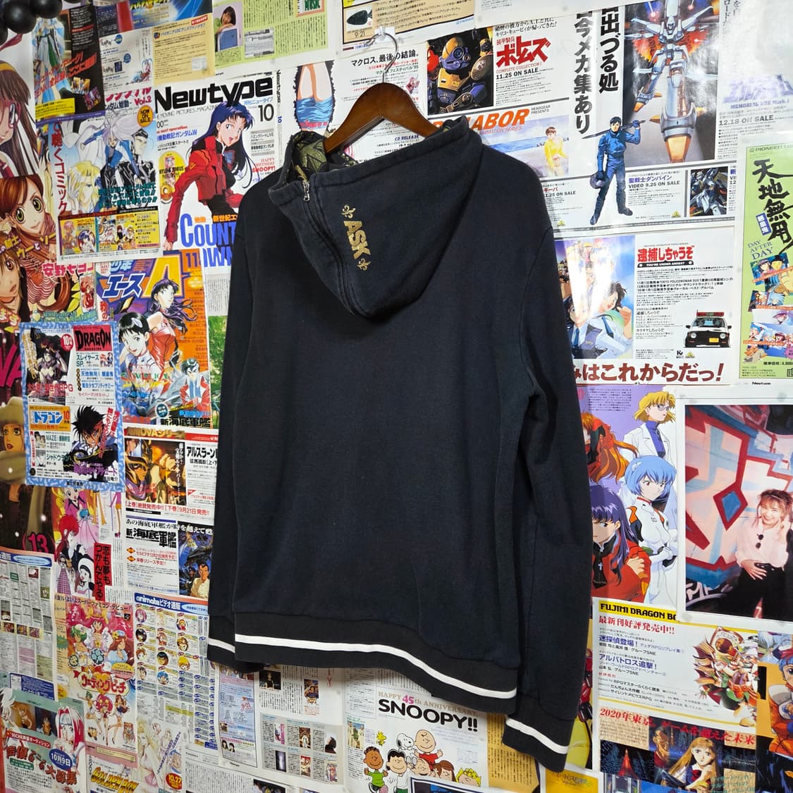 에스크 Y2K 헨리넥 케이프 후드티 상품이미지5