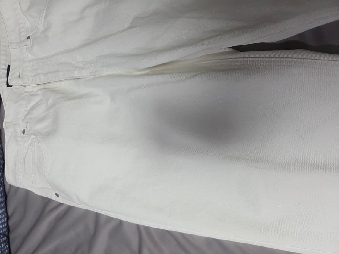 무탠다드 레귤러 핏 데님 팬츠 화이트 36 상품이미지5