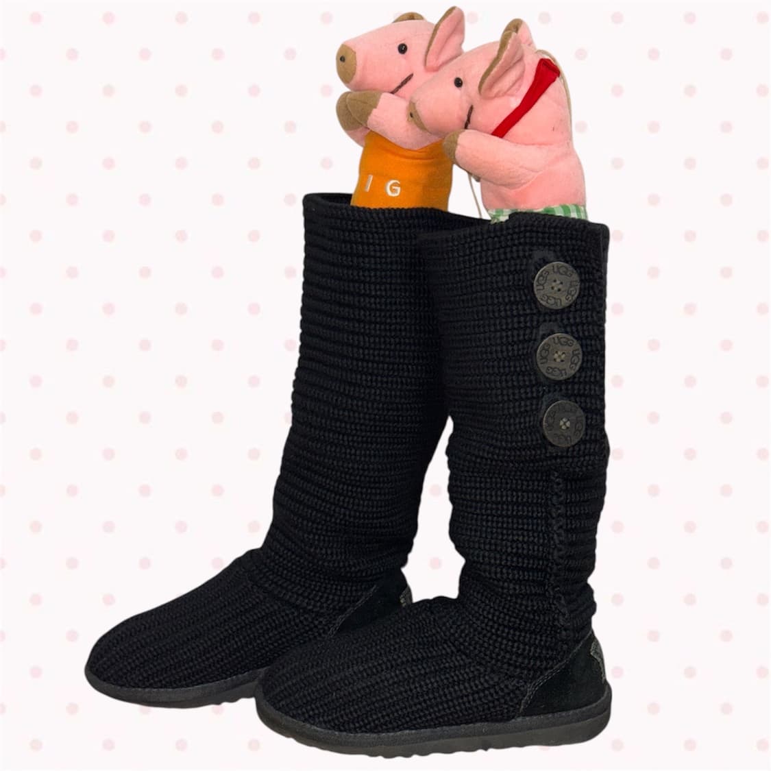 UGG사의 클래식 카디 니트 부츠 BK (220) 상품이미지4