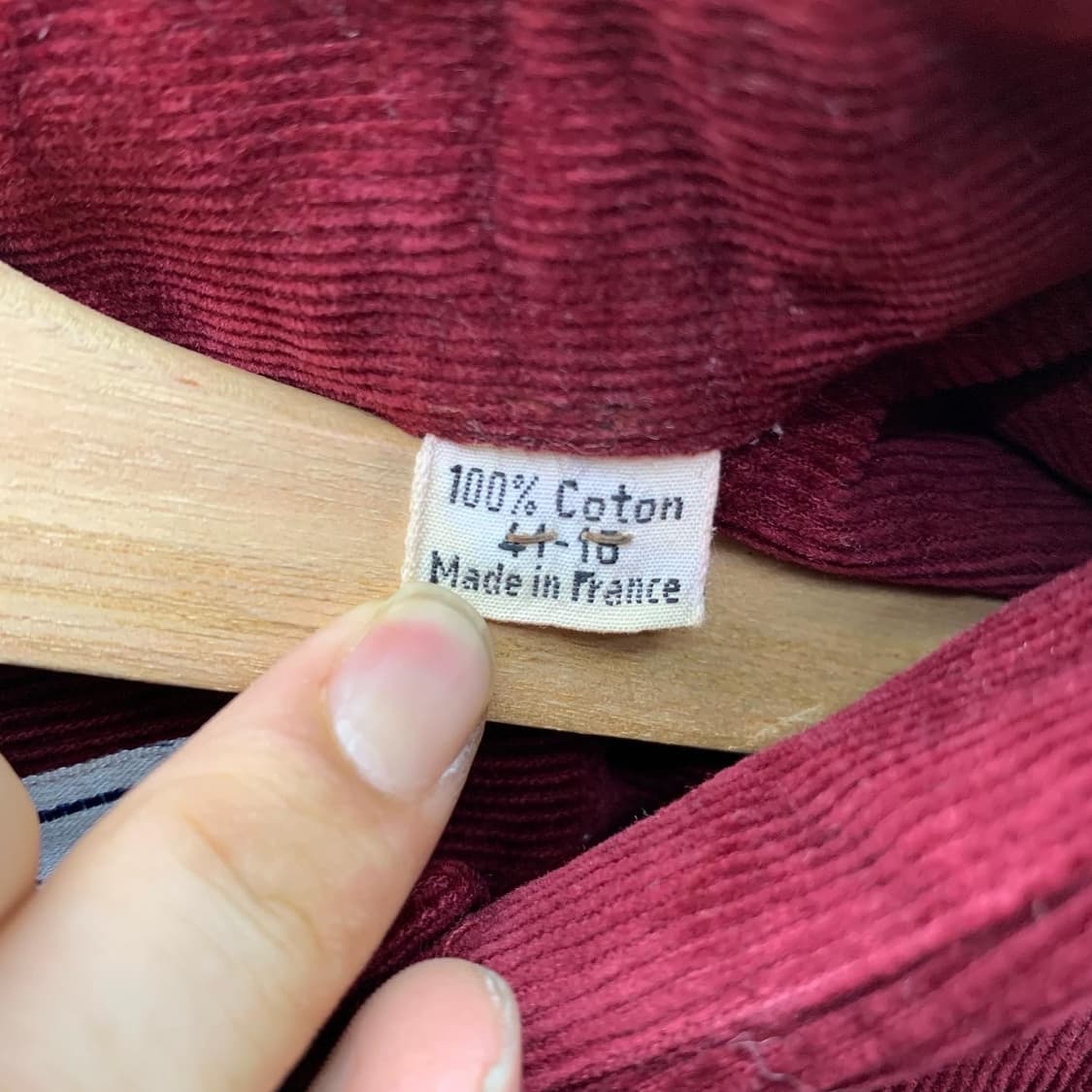 버버리 버건디 로고 코듀로이 셔츠 상품이미지6