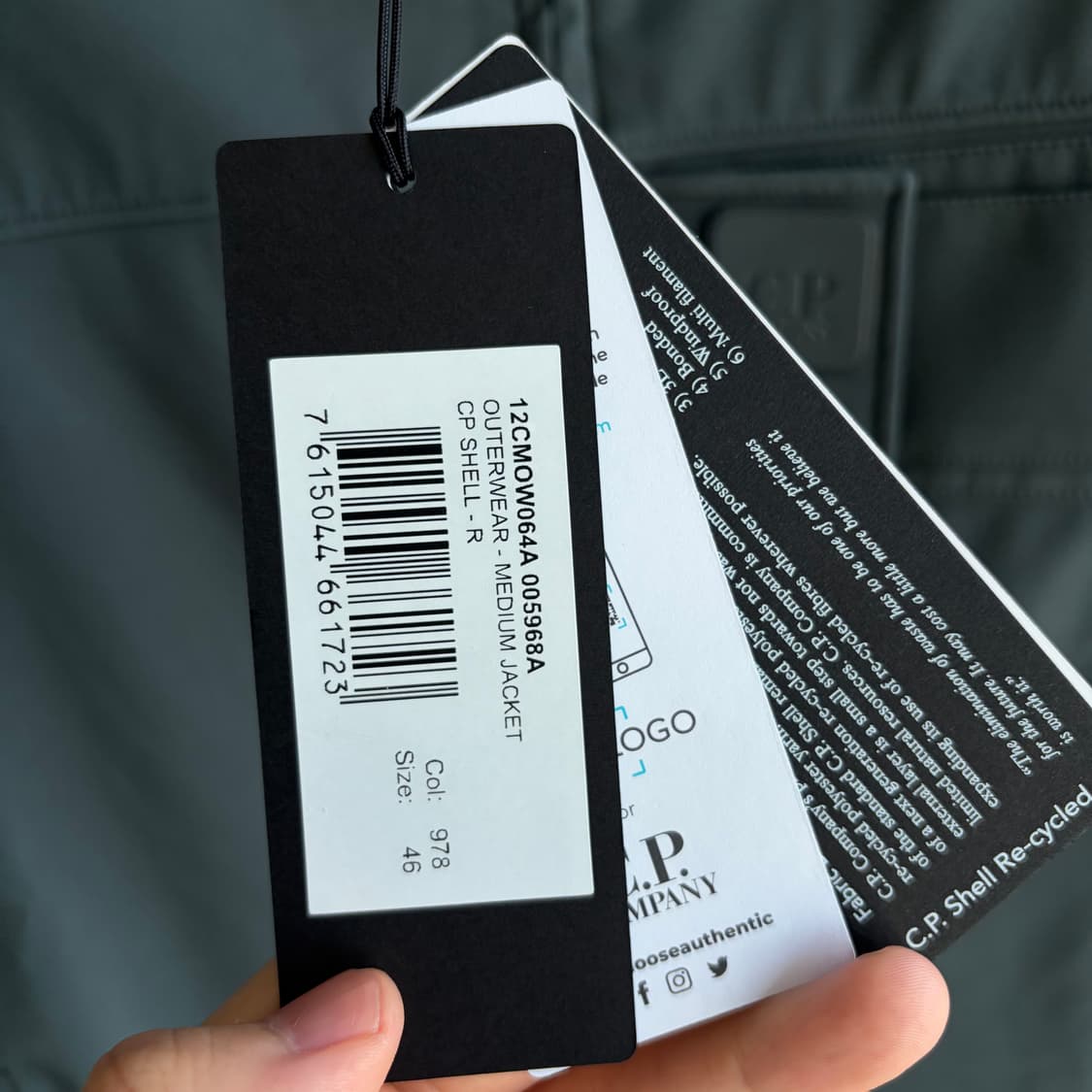 [새상품]씨피컴퍼니 CP컴퍼니 메트로폴리스 로고 자켓 차콜 상품이미지4