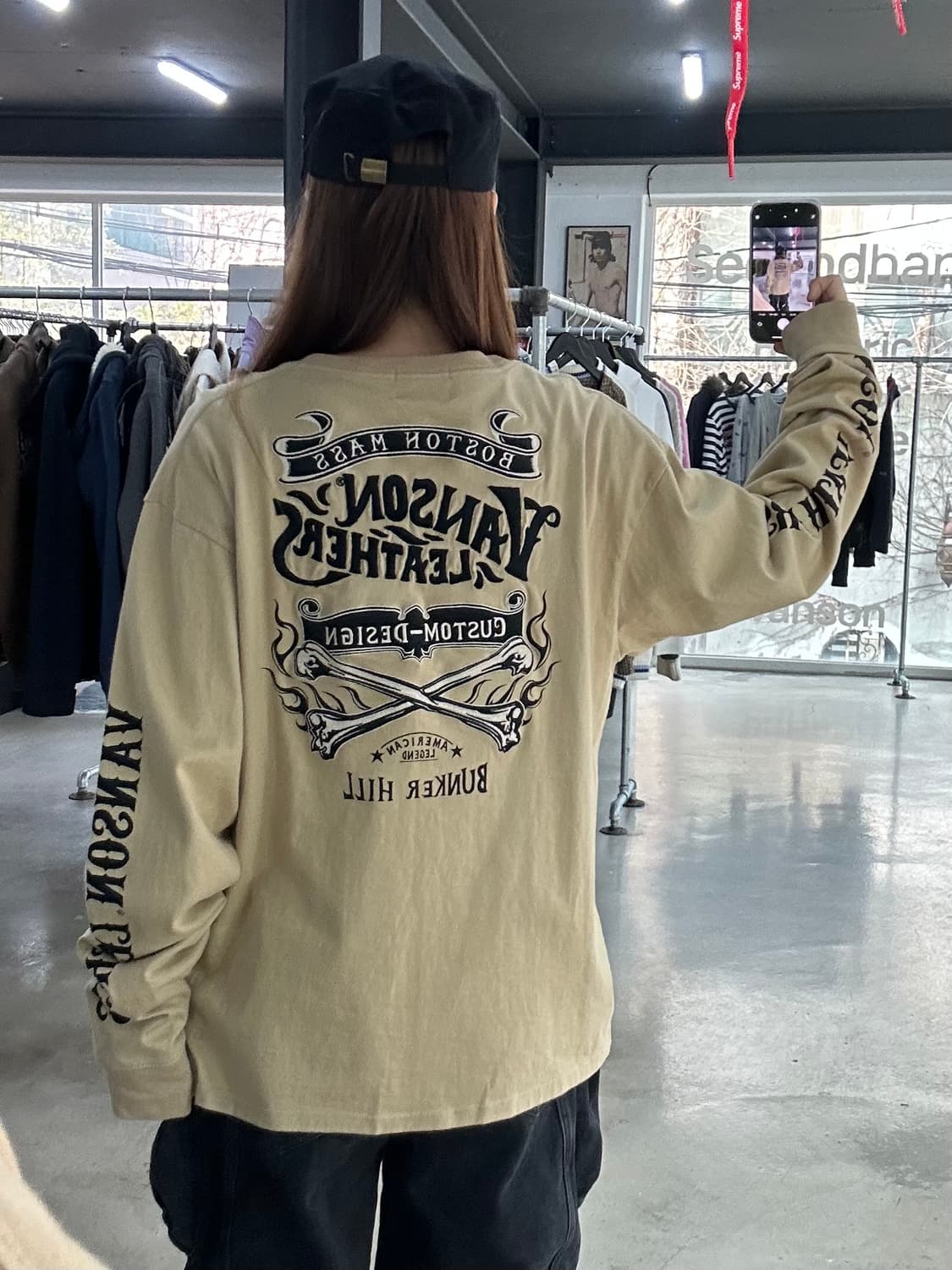 벤슨 Bunker Hill 본 자수 롱슬리브긴팔티 상품이미지1