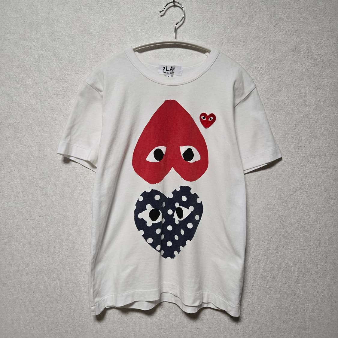 꼼데가르송 더블하트 티셔츠 / 여성 티셔츠/ 여자 티셔츠  상품이미지2