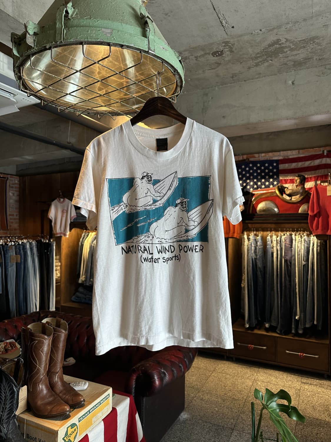 90s USA 스크린스타즈 서핑 프린팅 반팔 티셔츠 상품이미지1