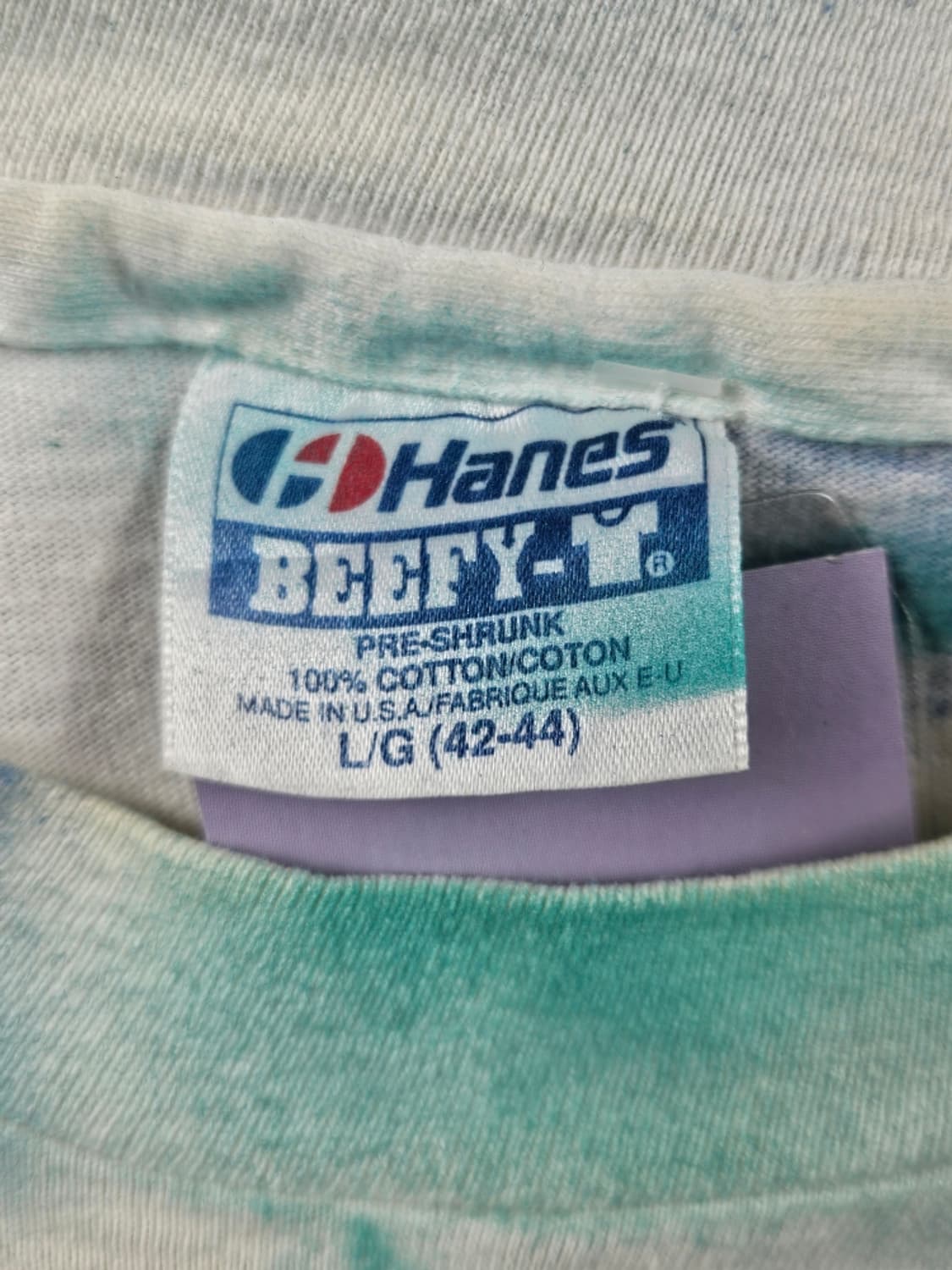 90's USA HANES 커스텀 싱글스티치 롱슬리브( L )/11424 상품이미지7