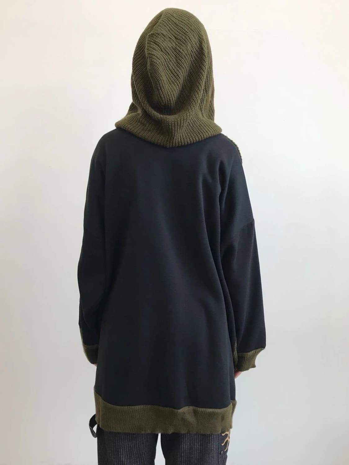 SMILE LAND Color Block Cable Knit Hoodie 상품이미지3