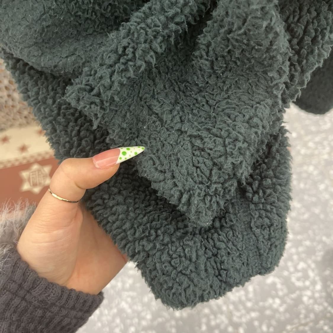 유니클로 X JW앤더슨 빈티지 체크포켓 딥그린 후리스 M C09318 상품이미지7