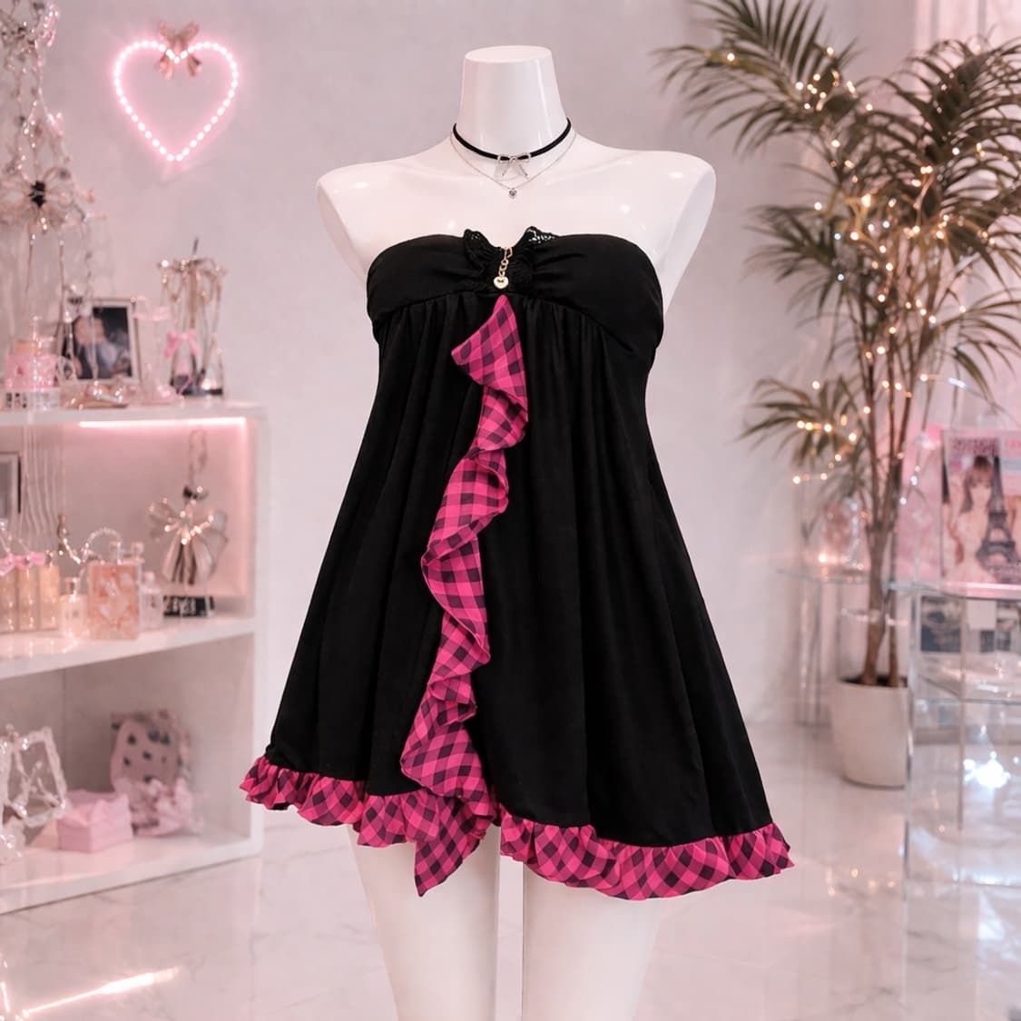 GOLDS infinity 골즈인피니티 아게하 갸루 튜브탑 원피스 상품이미지1