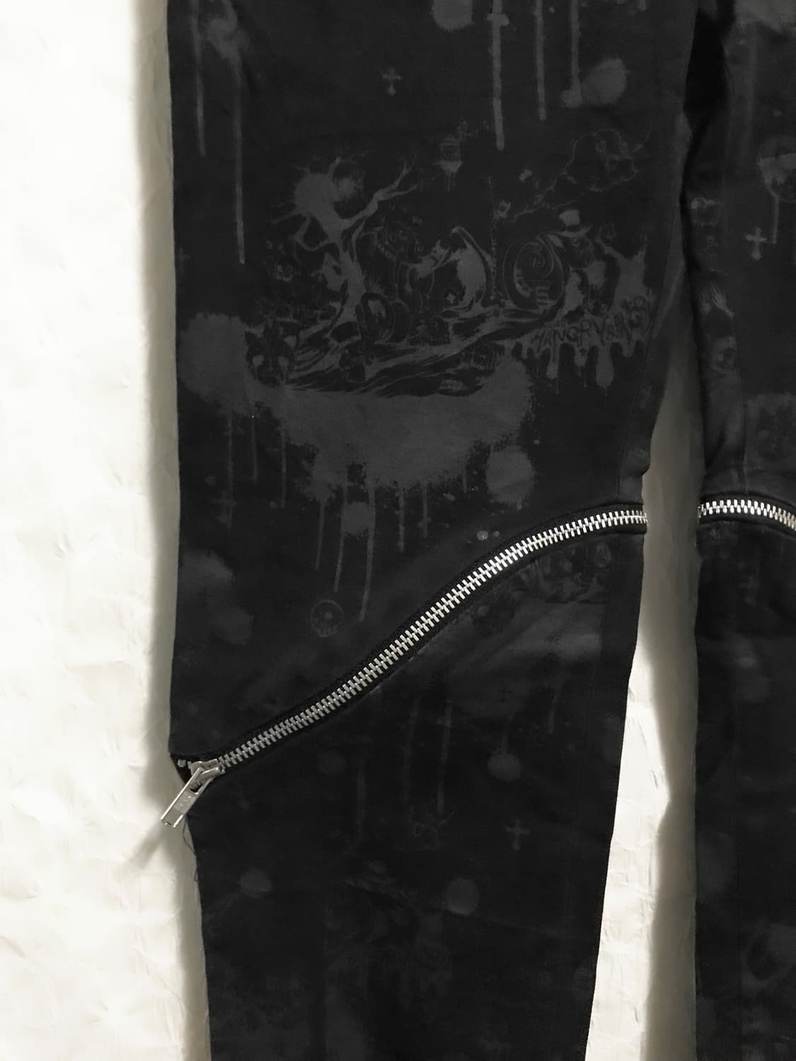 빈티지 h.naoto 에이치나오토 펑크 지퍼 디테일 투웨이 셔링 팬츠 상품이미지5