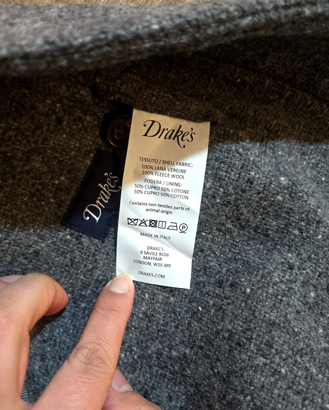 드레익스 미드 그레이 도네갈 울 발마칸 코트 (Drakes) 상품이미지9