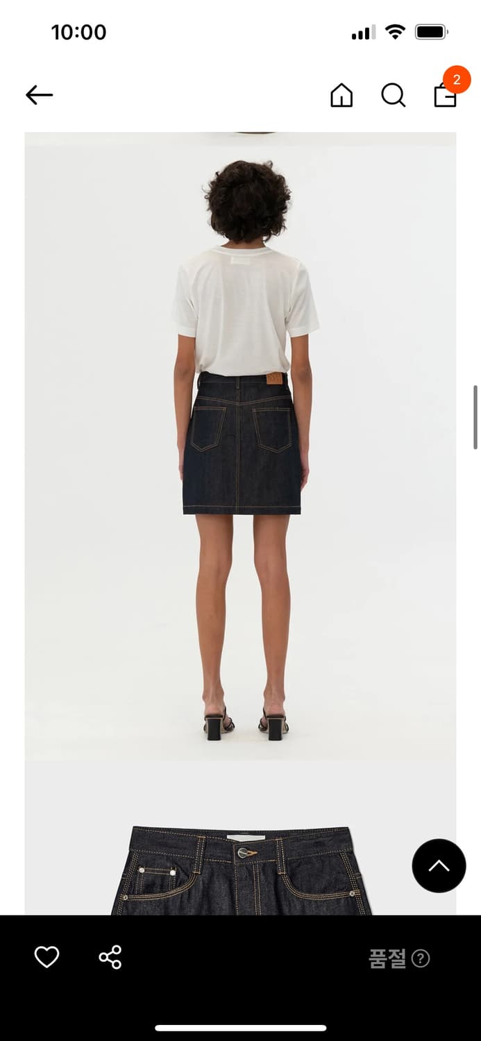 킨더살몬 Triple Stitch Denim Skirt Selvedge 상품이미지4