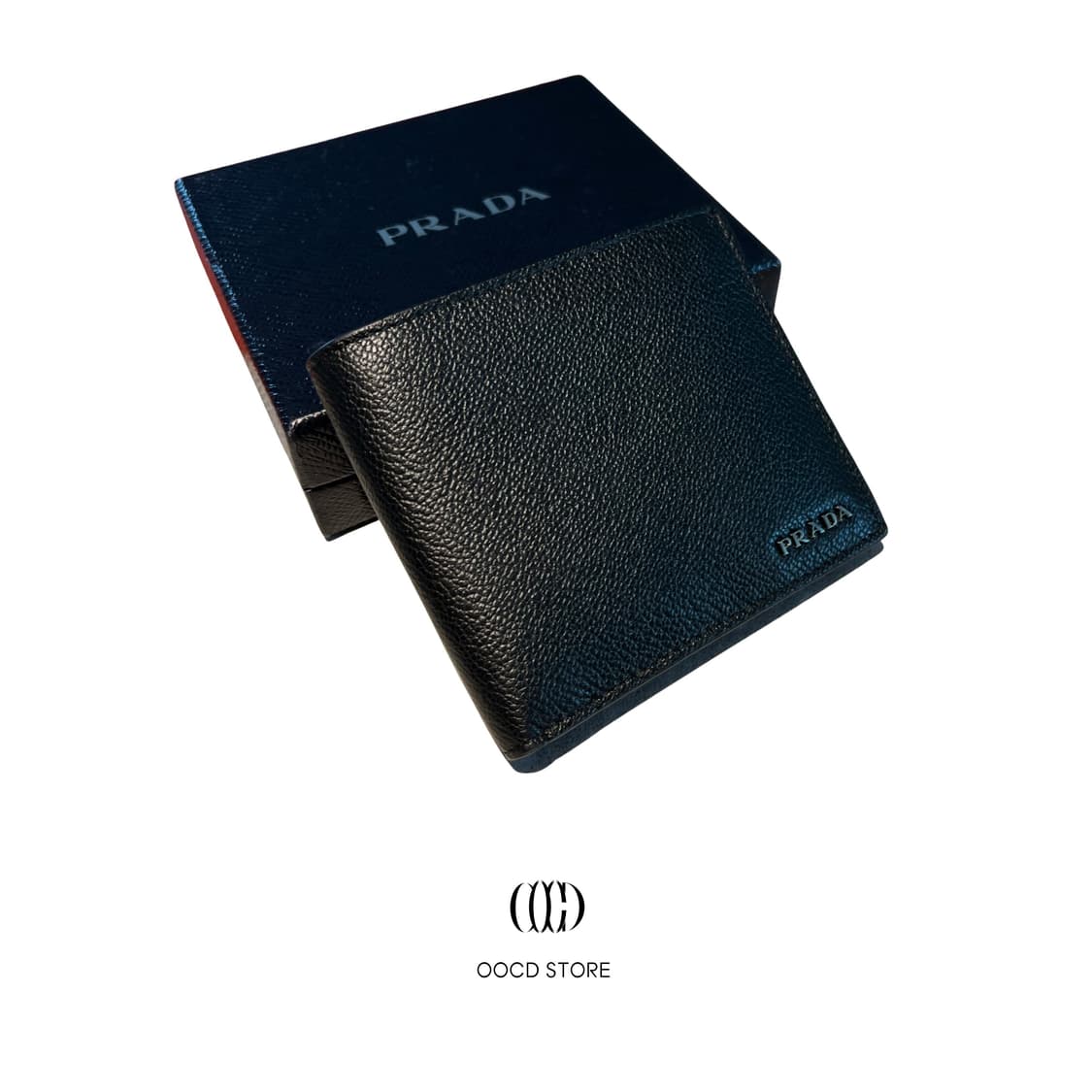 PRADA Leather Two-Tone Black Wallet 상품이미지2