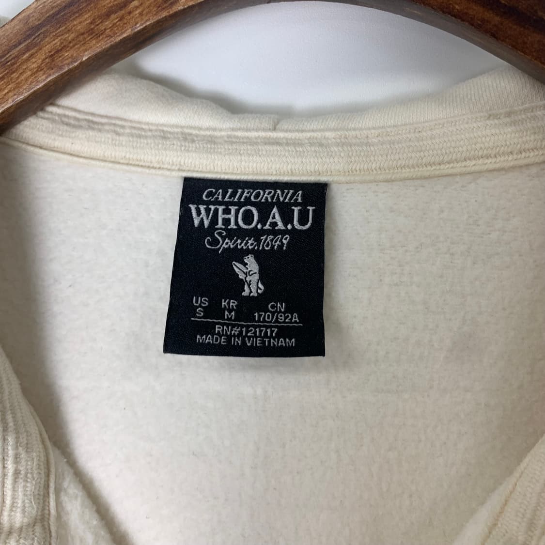 후아유 y2k 와투케 크림 후드집업 상품이미지7