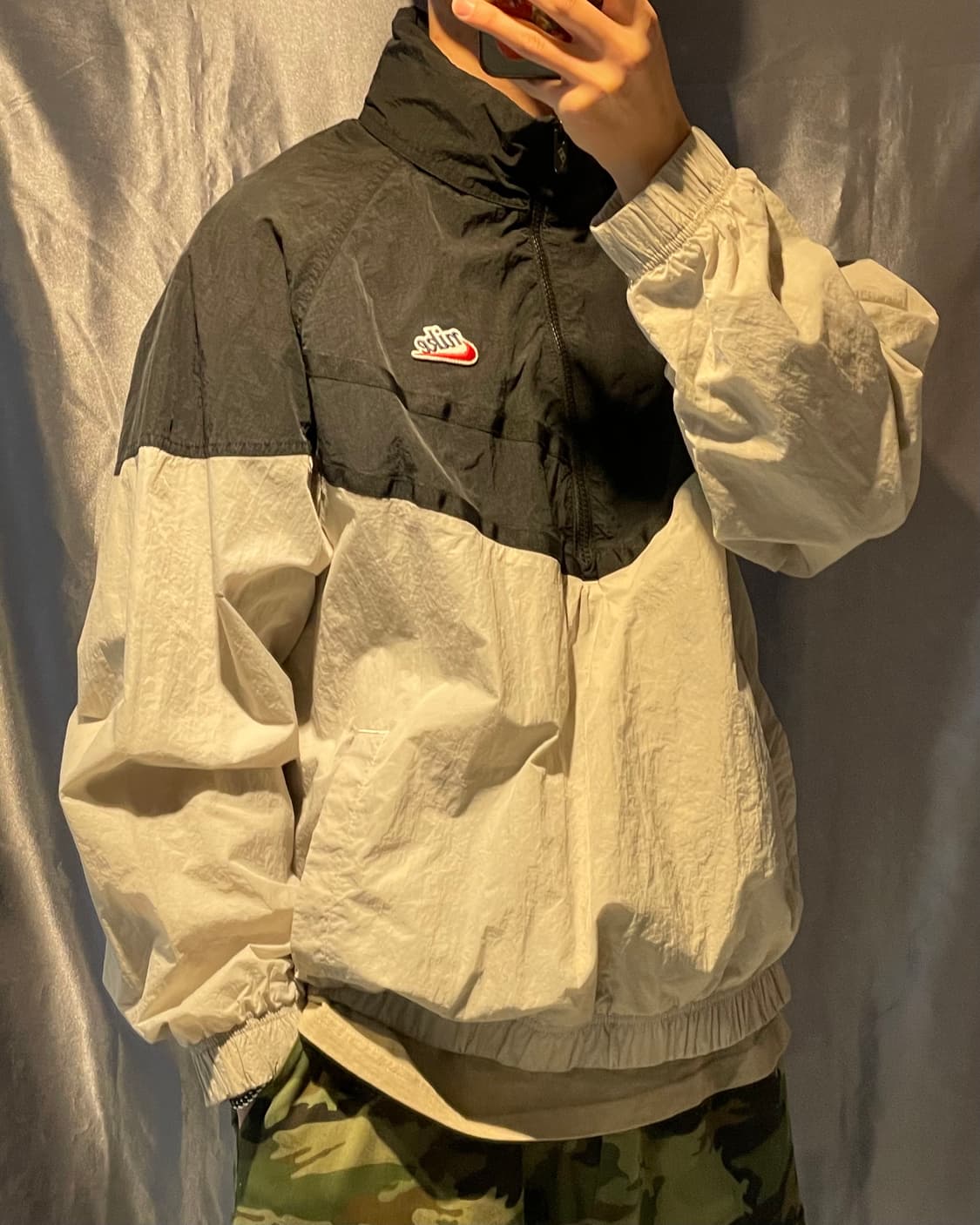 XL 나이키 배색 포인트 나일론 아노락 상품이미지1