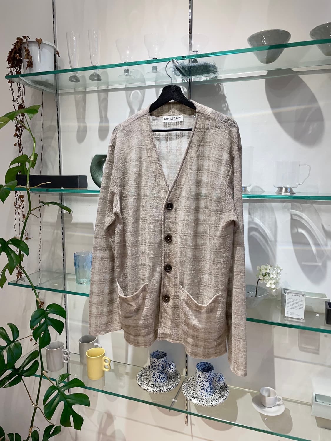 아워레가시 disintegration check cardigan 상품이미지4