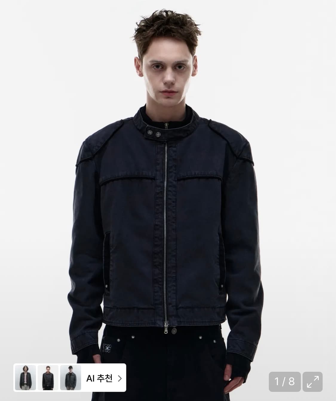 Op. 03 EVEL BIKER JACKET CHARCOAL 상품이미지1