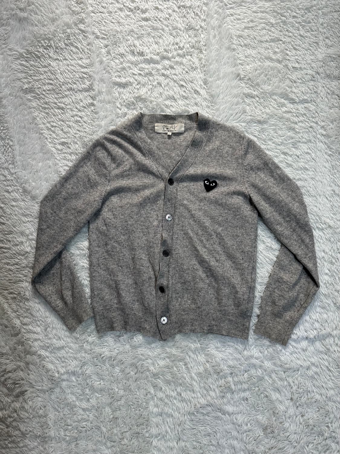 꼼데가르송 PLAY 회색 가디건 상품이미지2