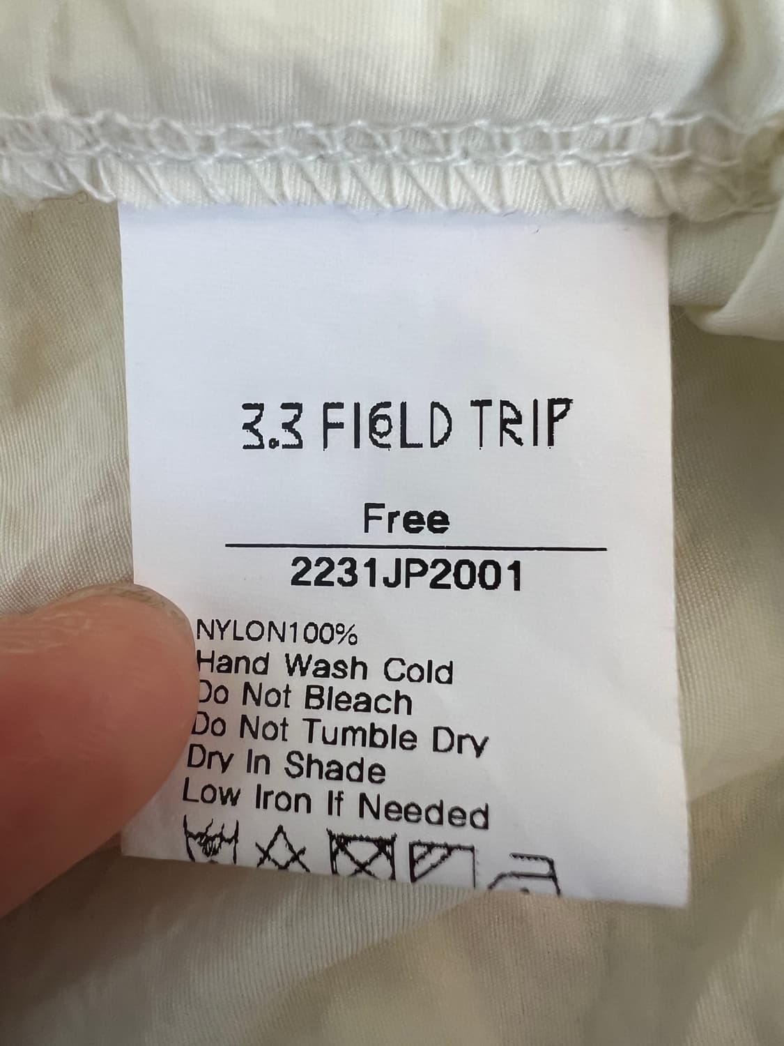 3.3필드트립 여성 크림아이보리 바람막이점퍼 셔링크롭자켓 상품이미지7