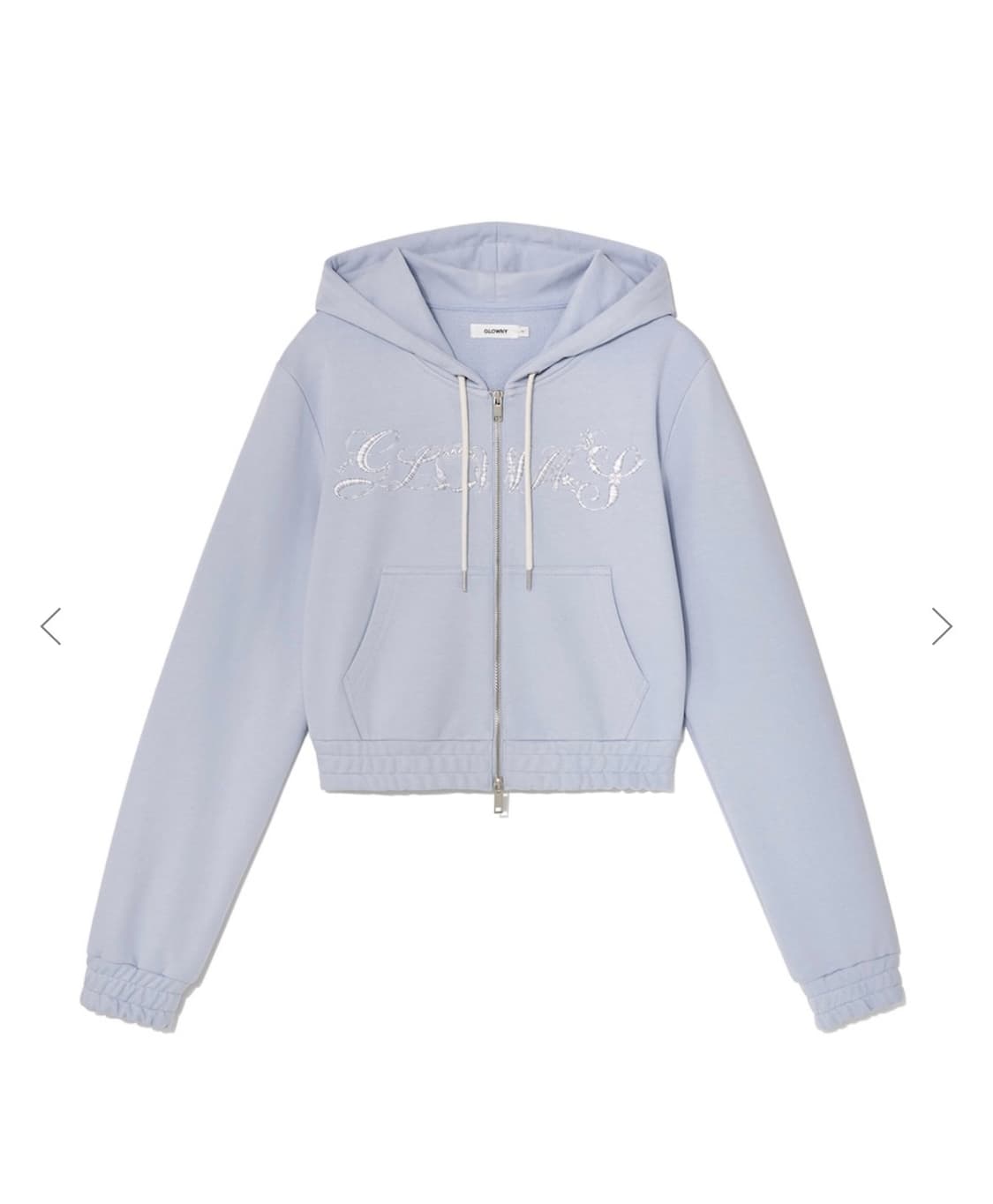 글로니 후드집업 BONNIE CROP ZIP UP BABY BLUE 상품이미지1