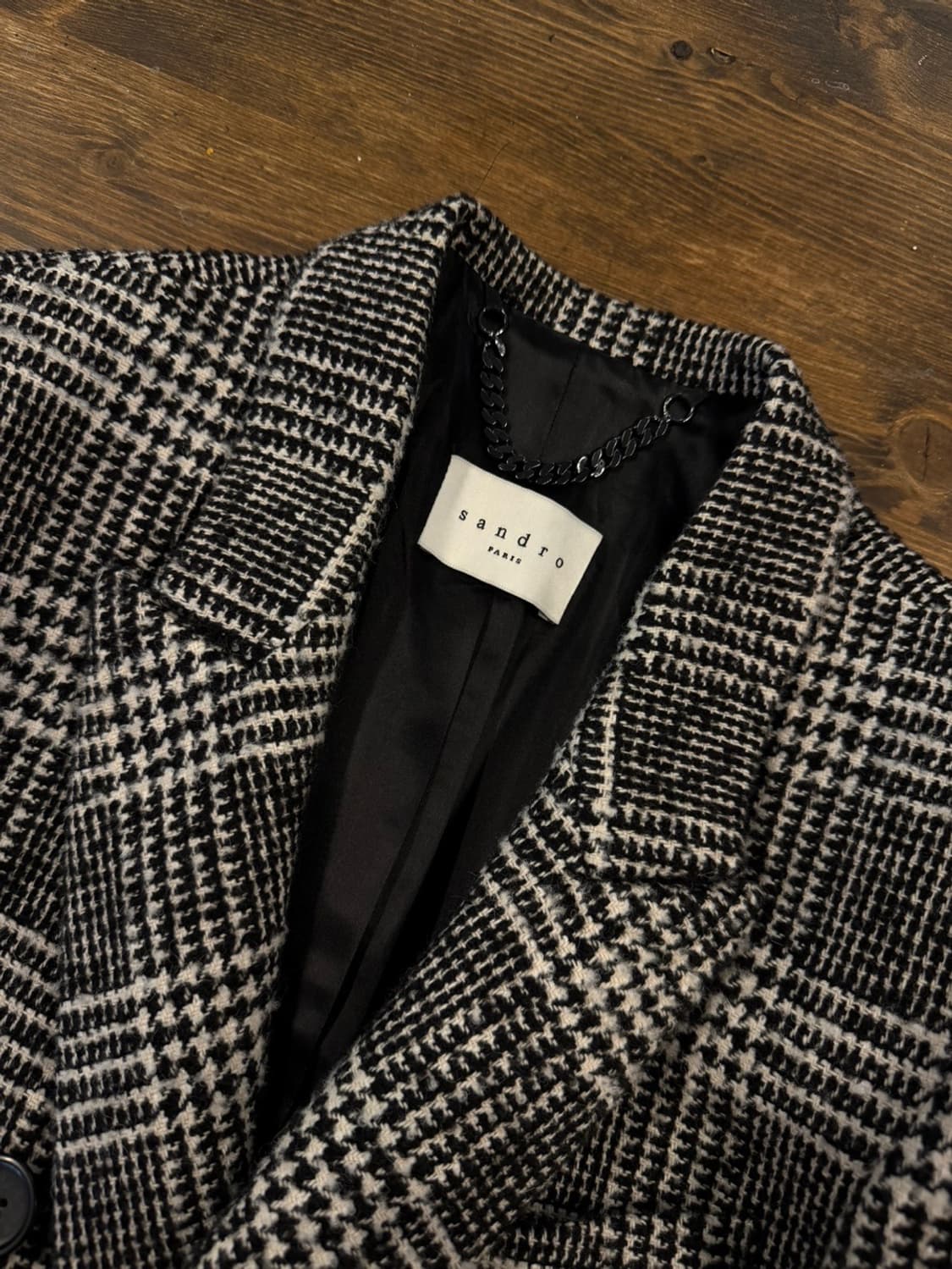 산드로 더블브레스티드 코트 남성100 상품이미지4