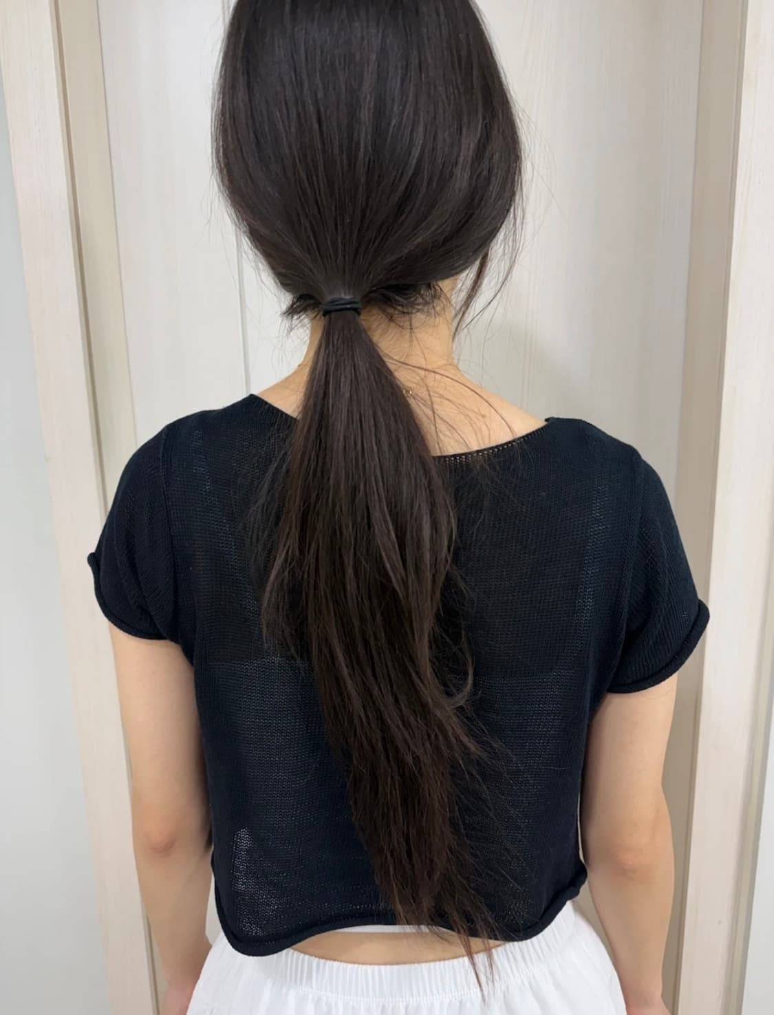 시스루 반팔 가디건 (블랙) 상품이미지4