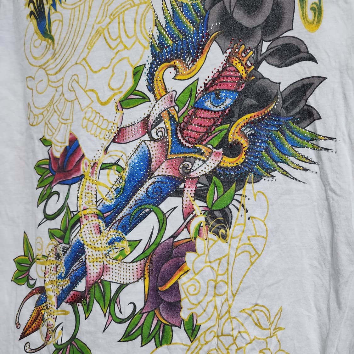 Christian Audigier Y2k Oriental 큐빅 롱슬리브 상품이미지7