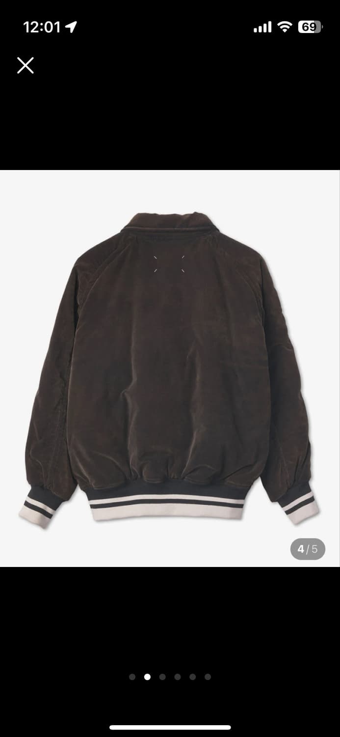 메종 마르지엘라 퀼팅 벨루어 자켓 브라운 상품이미지2