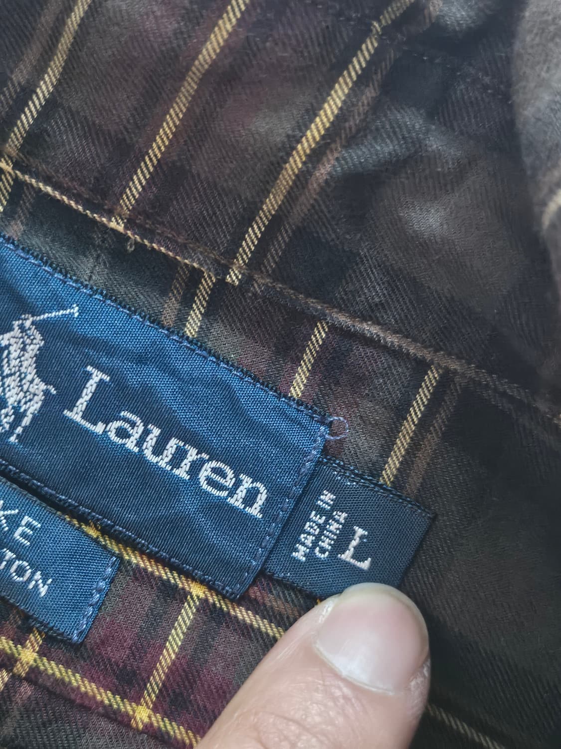 폴로랄프로렌 그래니룩 노바체크 셔츠 L 상품이미지3