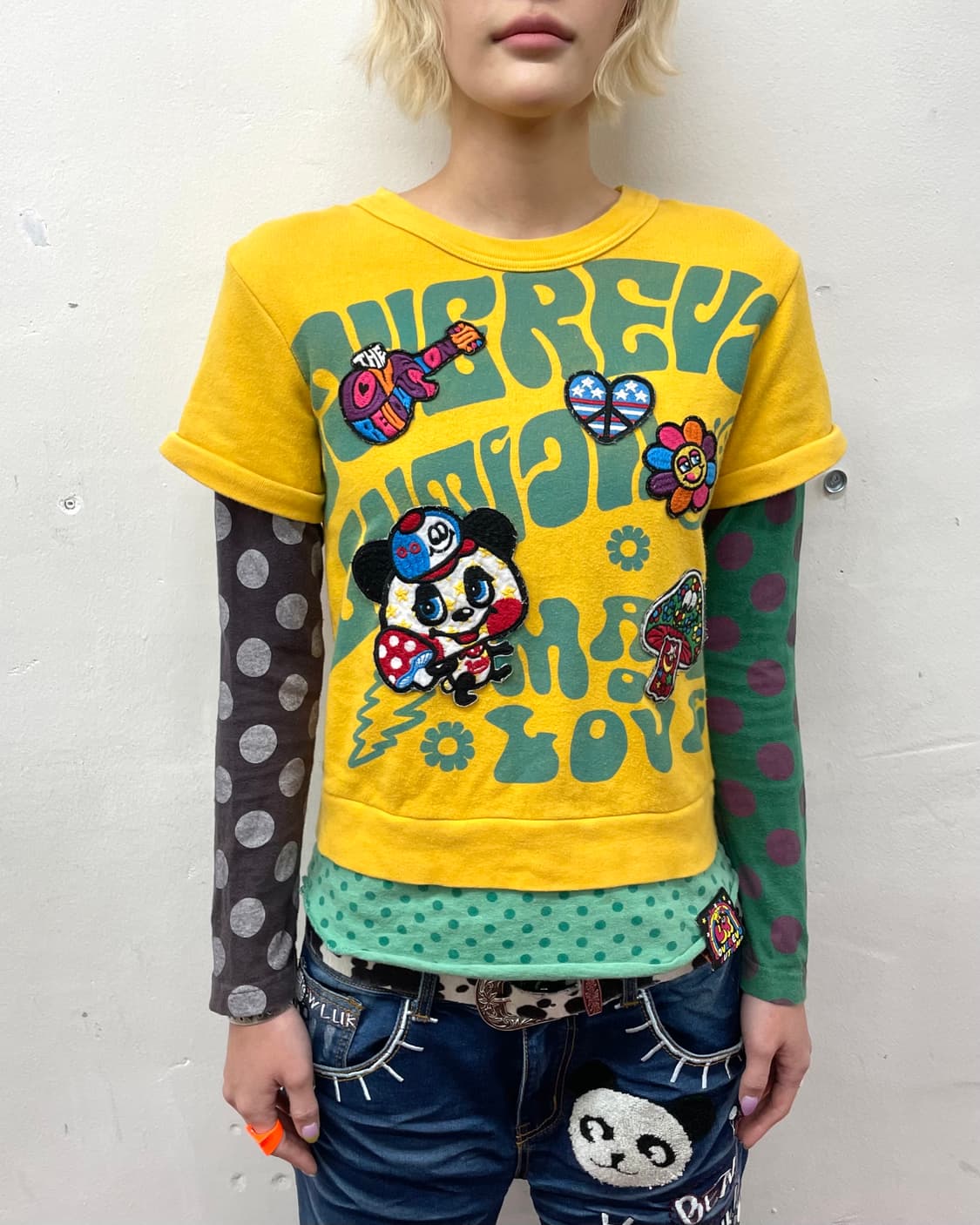 Love Multi-Dot Panda Layered Long Sleeve 상품이미지5