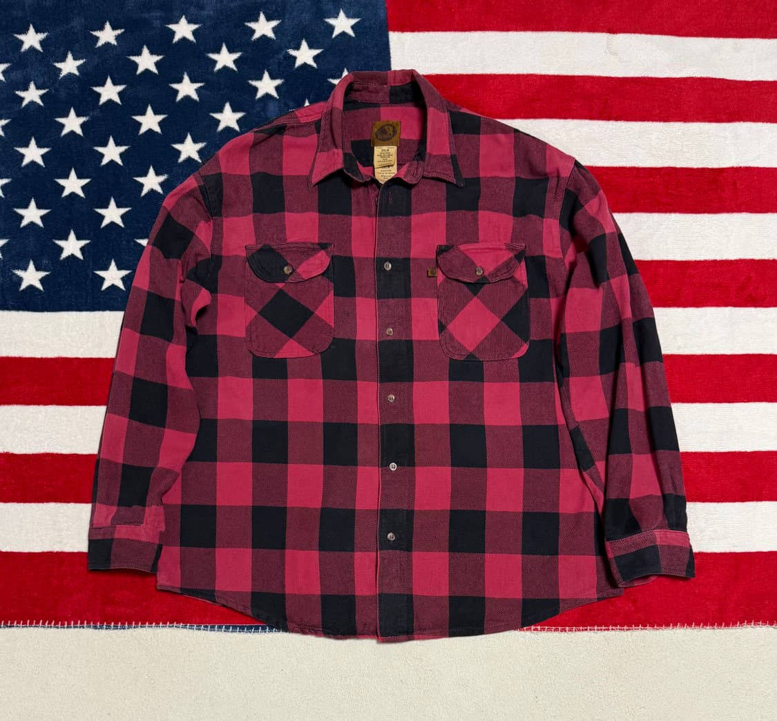 BERNE버팔로체크셔츠 워크웨어 빈티지체크셔츠 워크셔츠 플란넬셔츠 상품이미지1