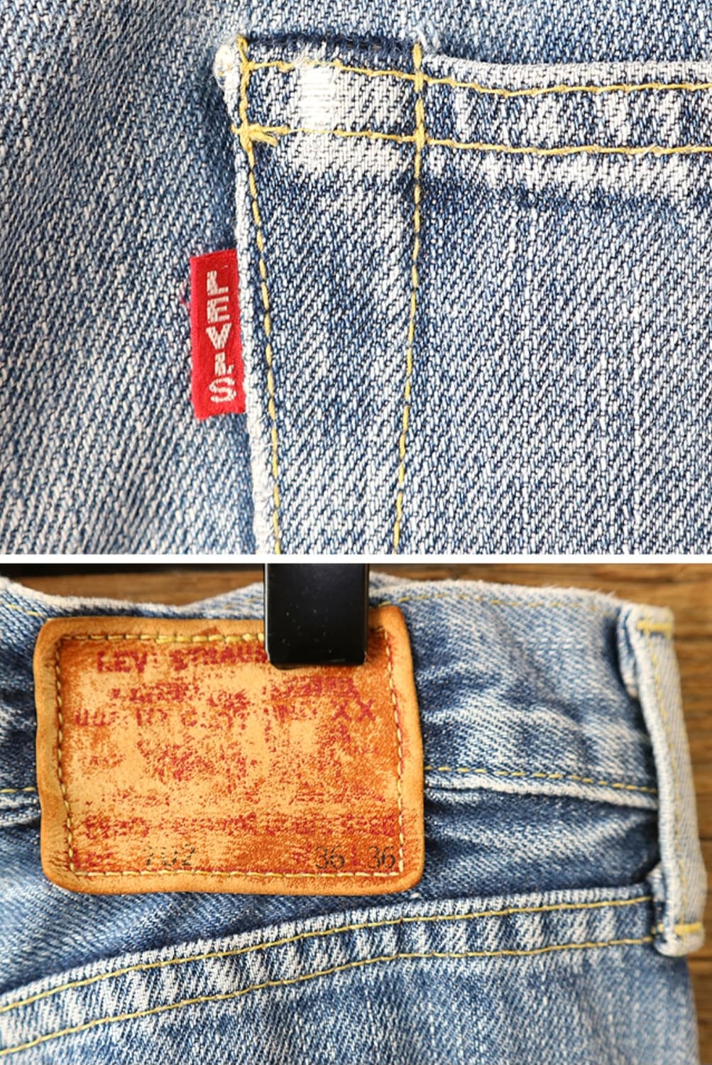 일본판 90S LEVIS LVC 리바이스 702XX 빅 E 셀비지
데님  상품이미지6