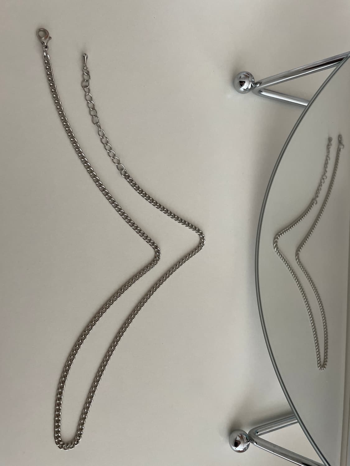 무신사 써지컬스틸 체인 목걸이 실버 줄 47cm 상품이미지2