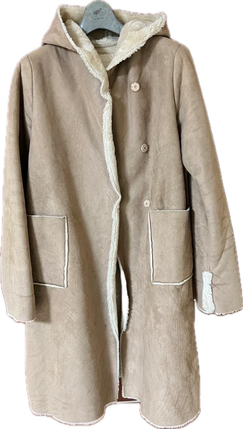 어반리서치 여성용 후드 무스탕 롱코트( Free 사이즈 ) 상품이미지1