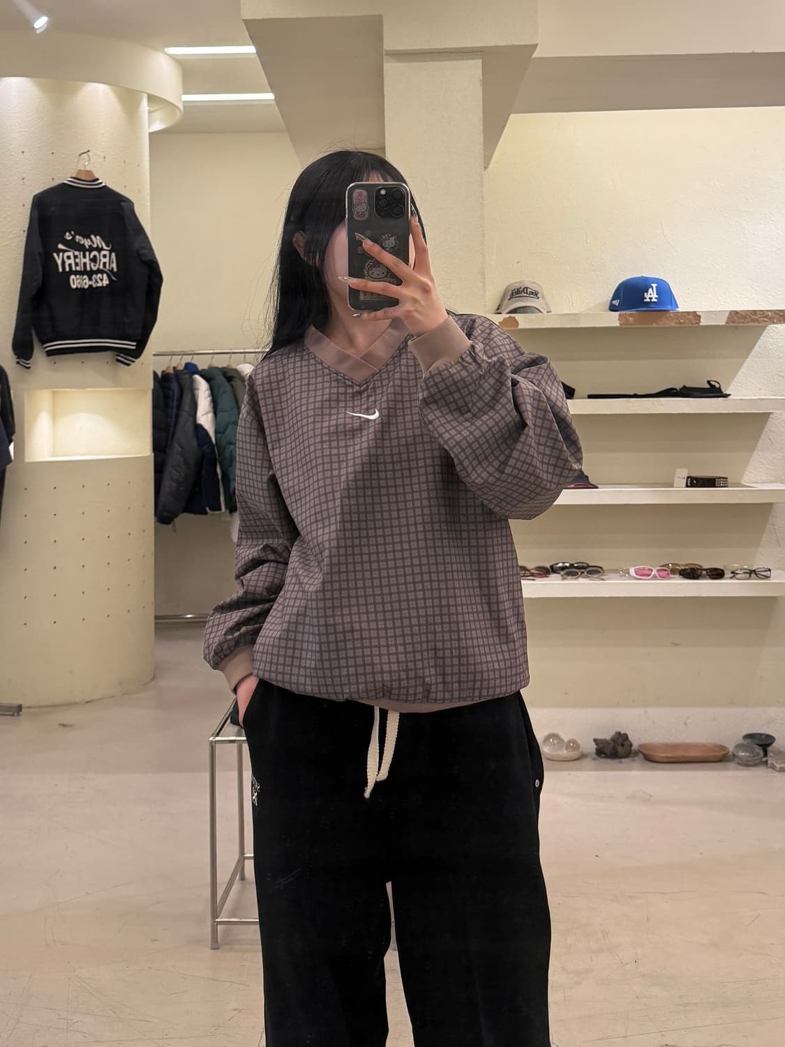 나이키 빈티지 체크 V넥 풀오버 U811 상품이미지1