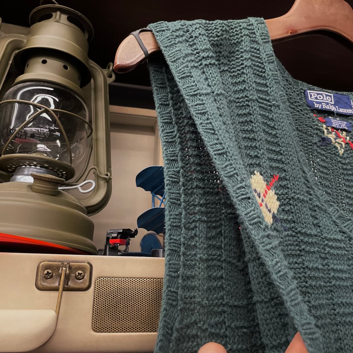 90s 폴로 랄프로렌 핸드 니트 아가일 패턴 브이넥 니트 베스트 상품이미지6