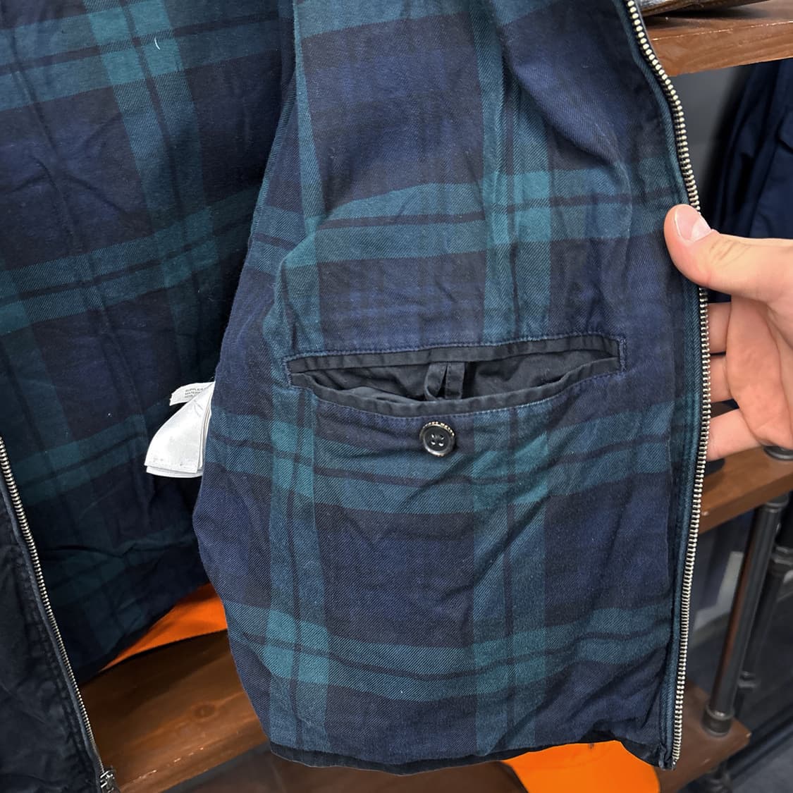 신형라벨 폴로 랄프로렌 블랙와치 헤링턴 스윙자켓 빈티지워싱 블랙 N691 상품이미지7