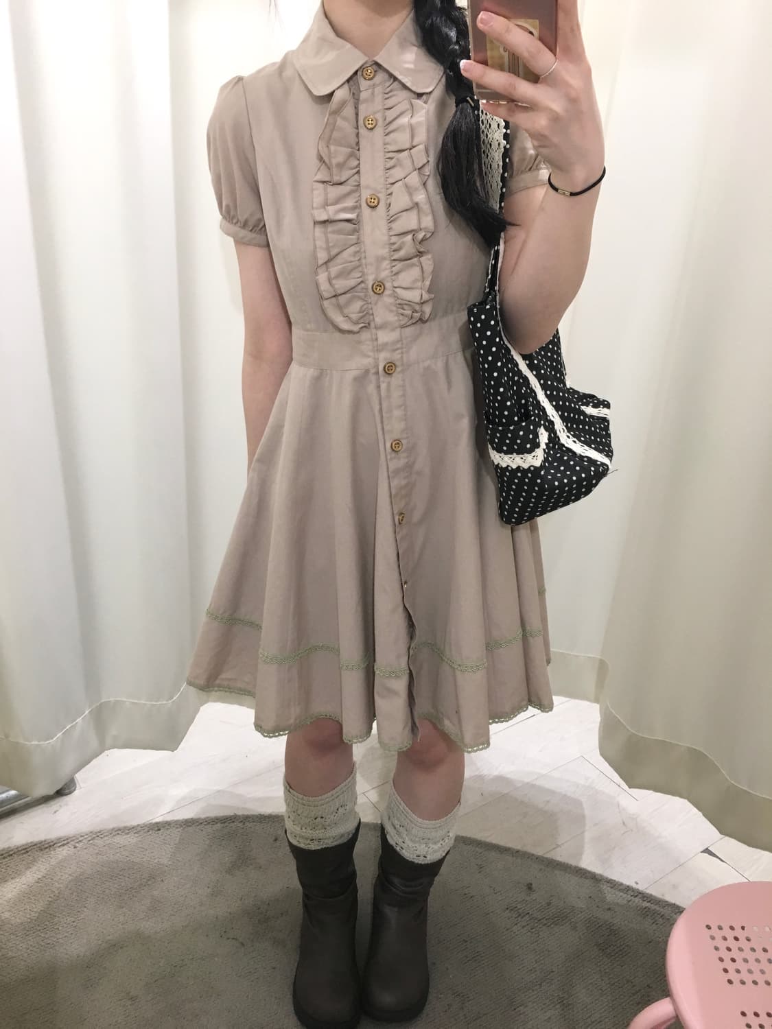 Ruffle collar dress 상품이미지3