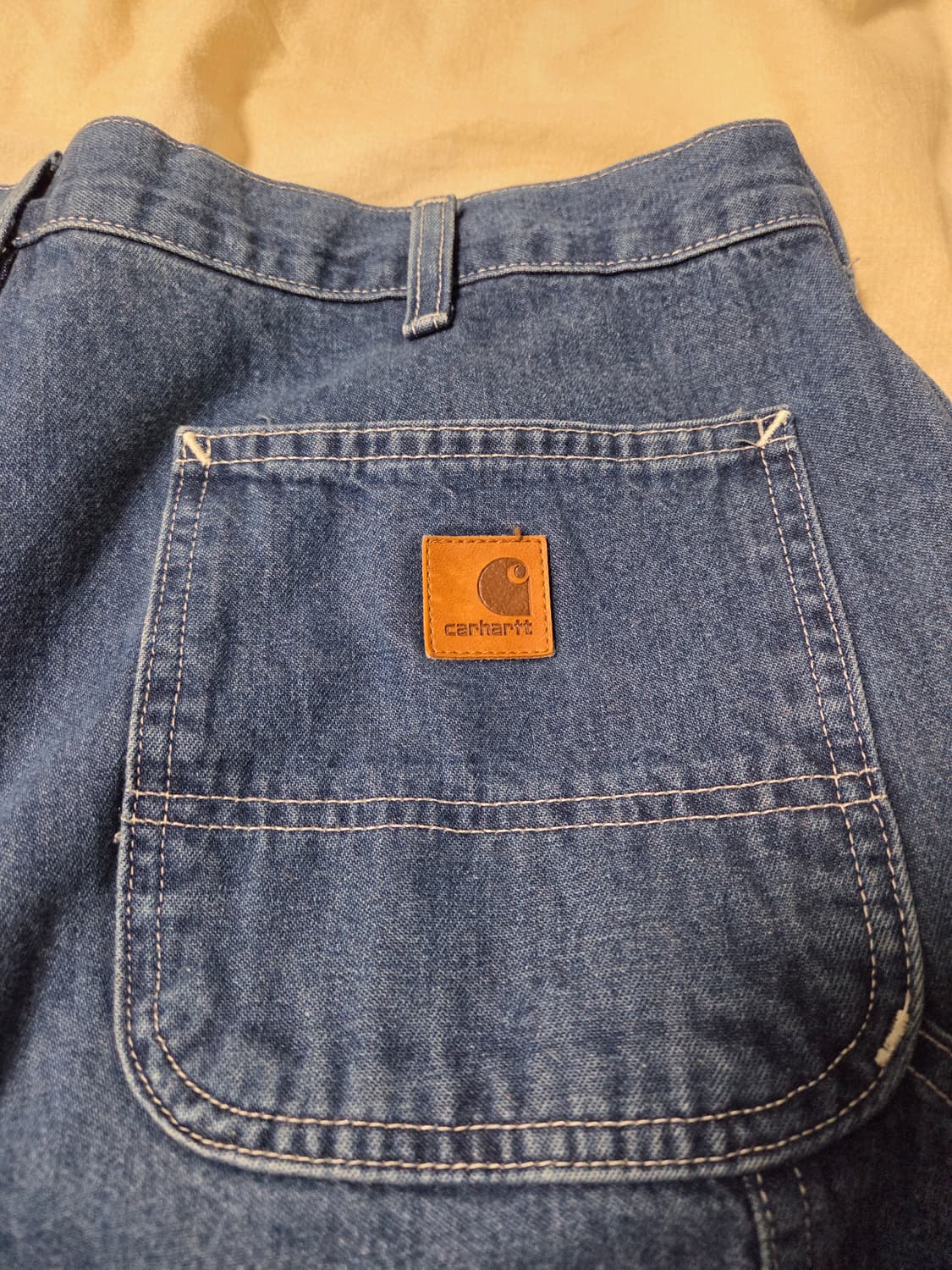 칼하트 B13 DST 싱글니 카펜터 데님 팬츠 덩가리핏 36×30 상품이미지3