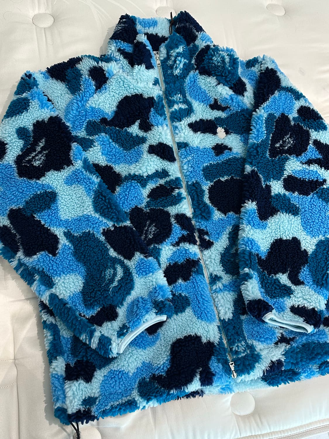 베이프 카모 후리스 블루 컬러 L사이즈 상품이미지1