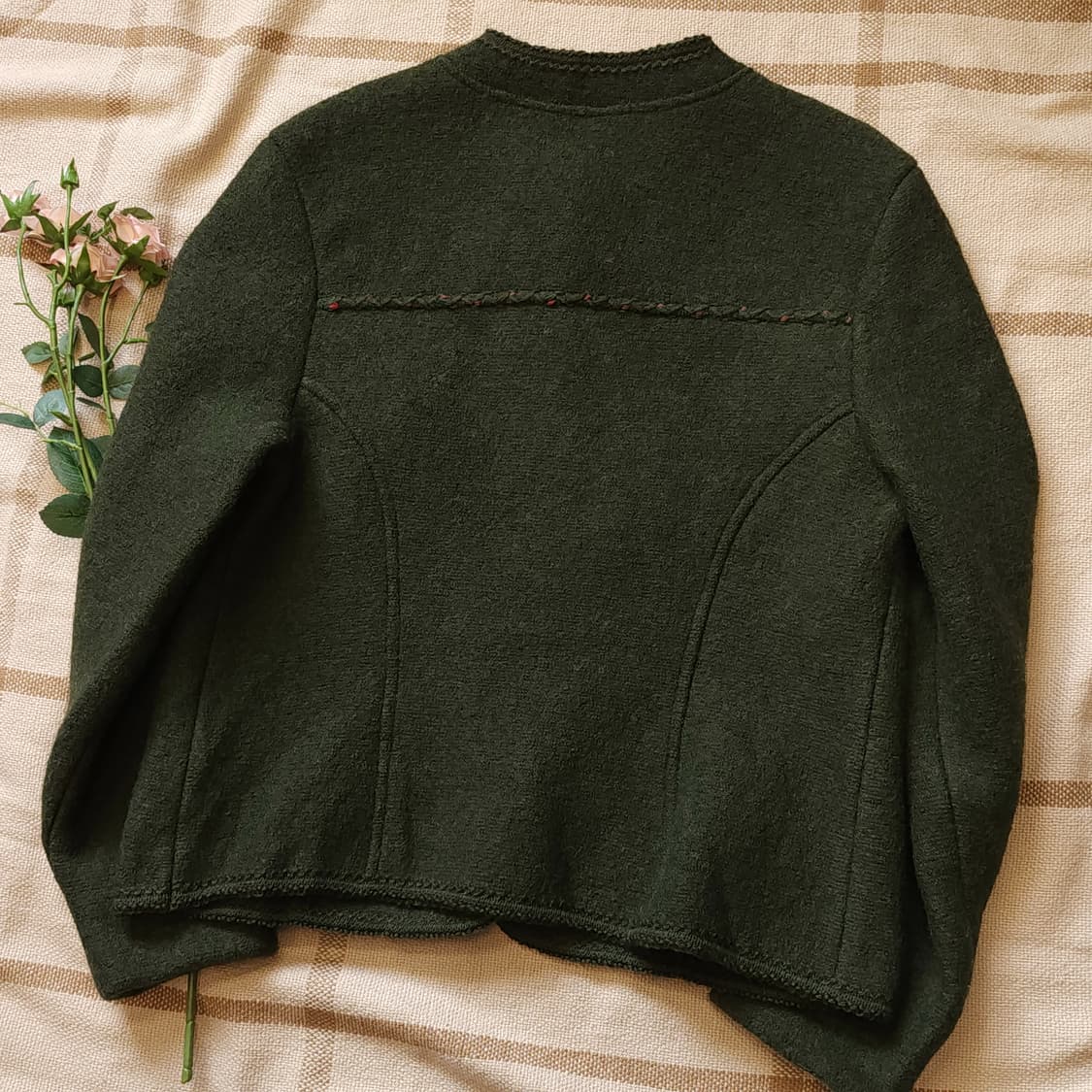 90s 울 트위드 자켓 프렌치 울 자켓 오스트리아 티롤자켓 빈티지 44 상품이미지4