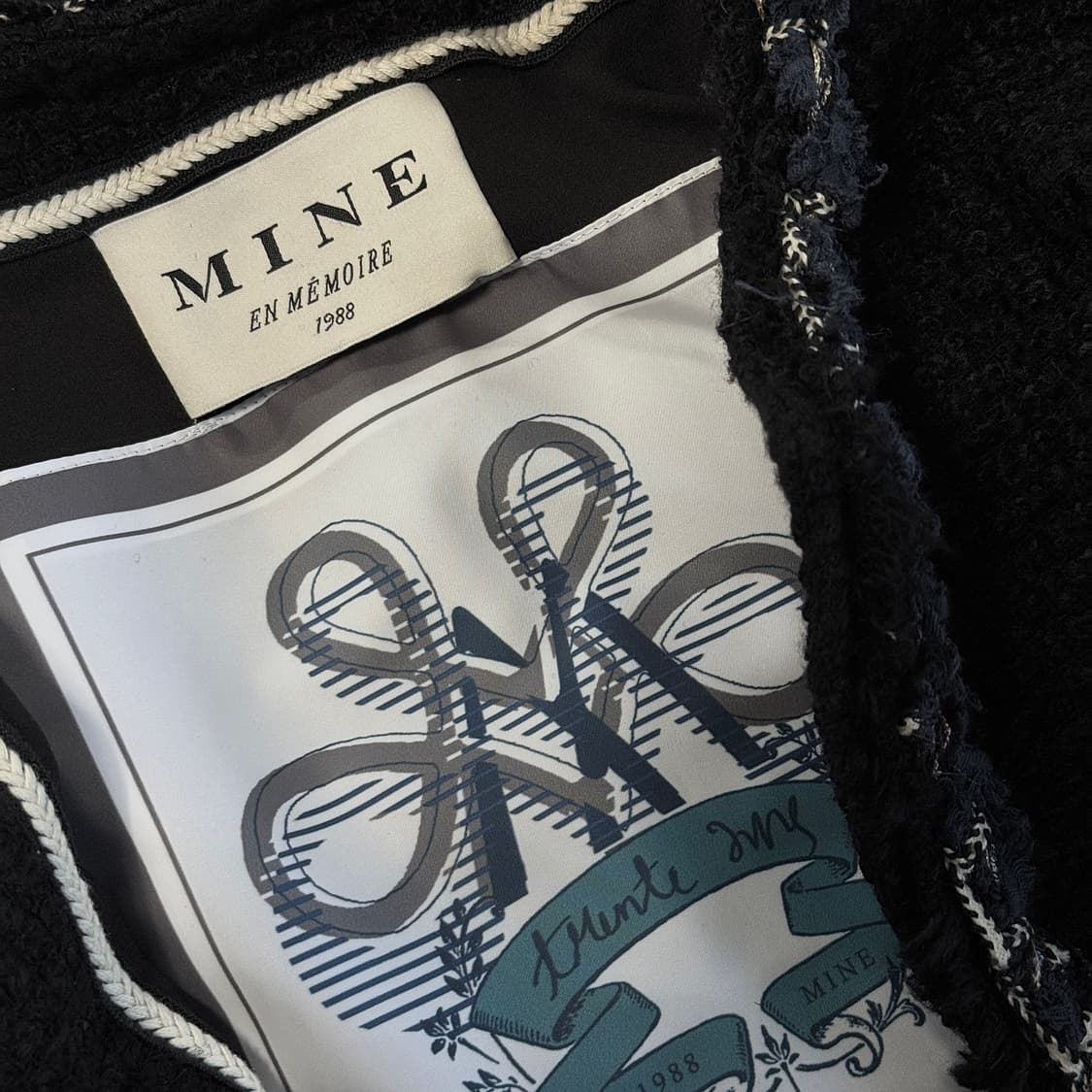 마인 MINE 로고 엠블럼 트위드 자켓 상품이미지3