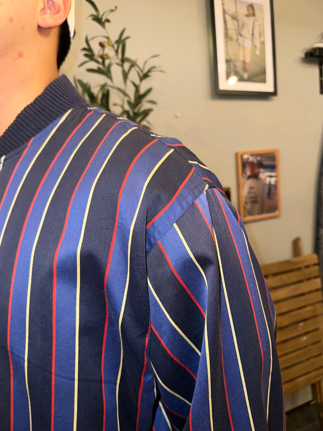 90‘s Tommy Hilfiger stripe boomber JK 상품이미지5