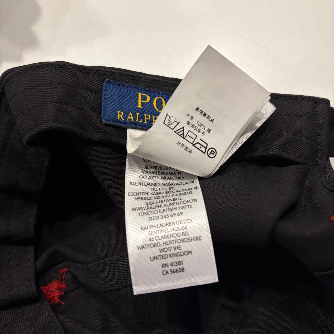 폴로 랄프로렌 레드 포니 블랙 볼캡 모자 상품이미지5