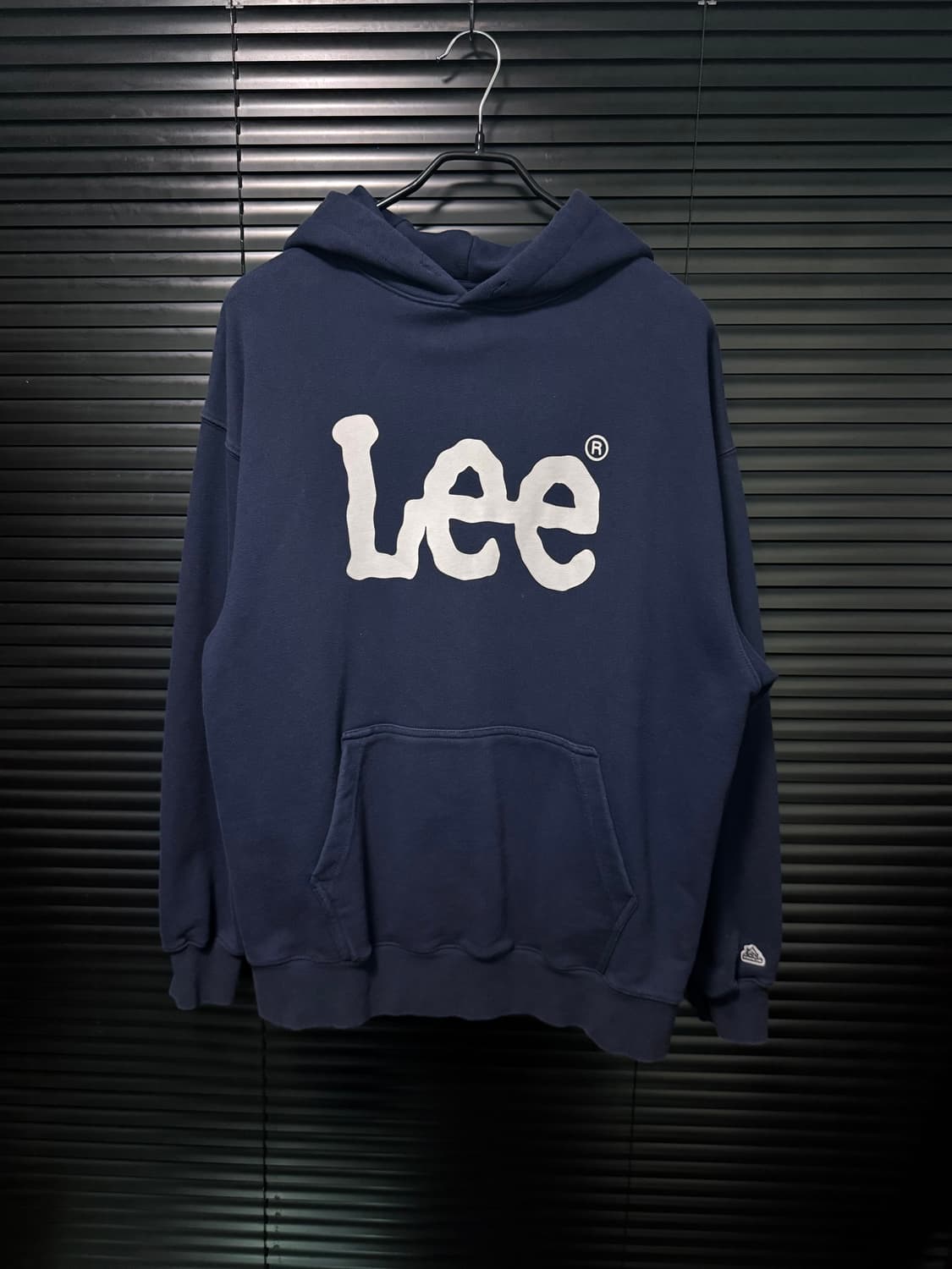 Lee 리 후드 후디 스웻 티셔츠 남색 네이비 프린팅 로고 워크 S 스몰 상품이미지2
