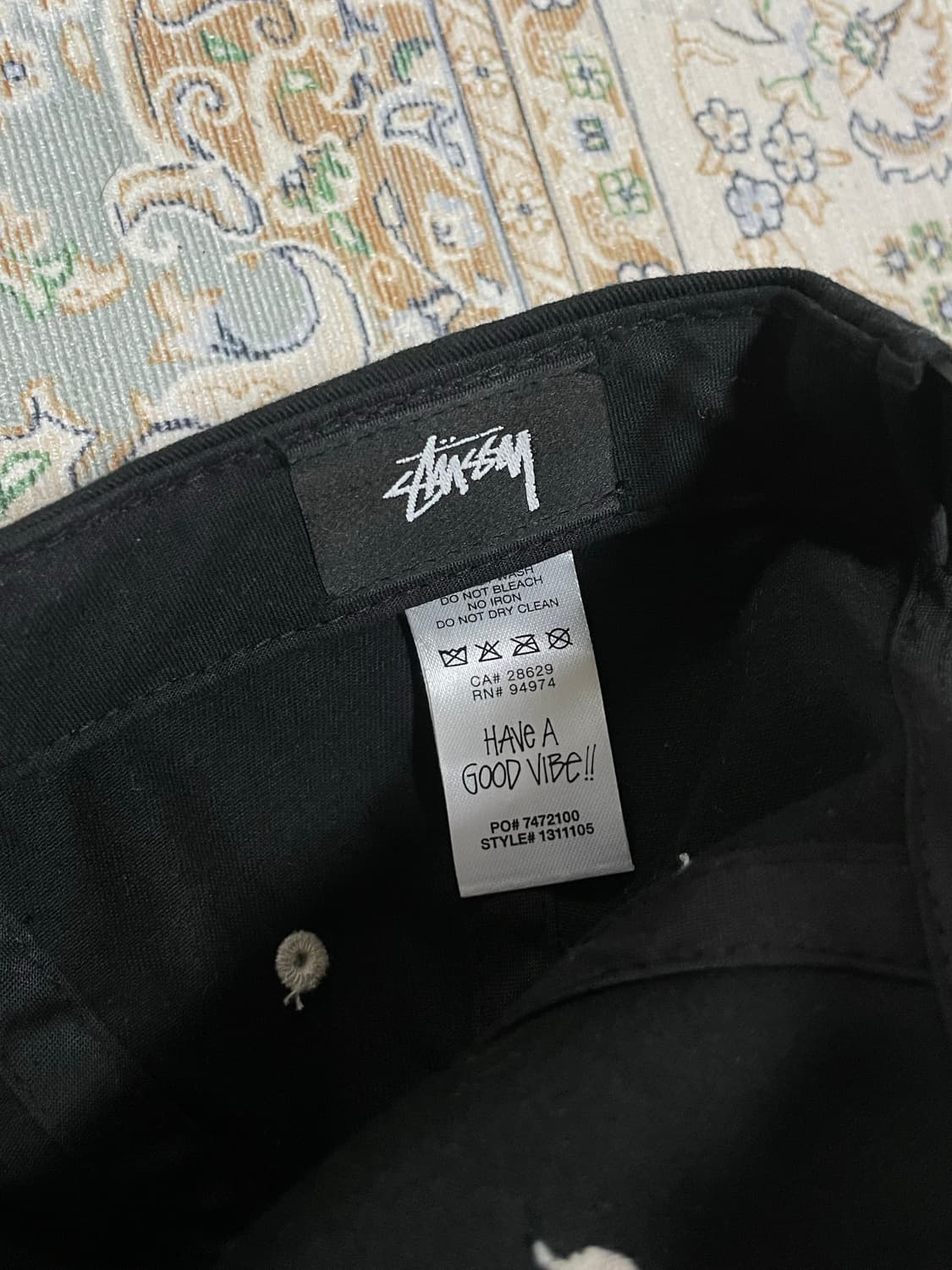 스투시 핏스탑 로우 프로 캡 블랙 상품이미지3