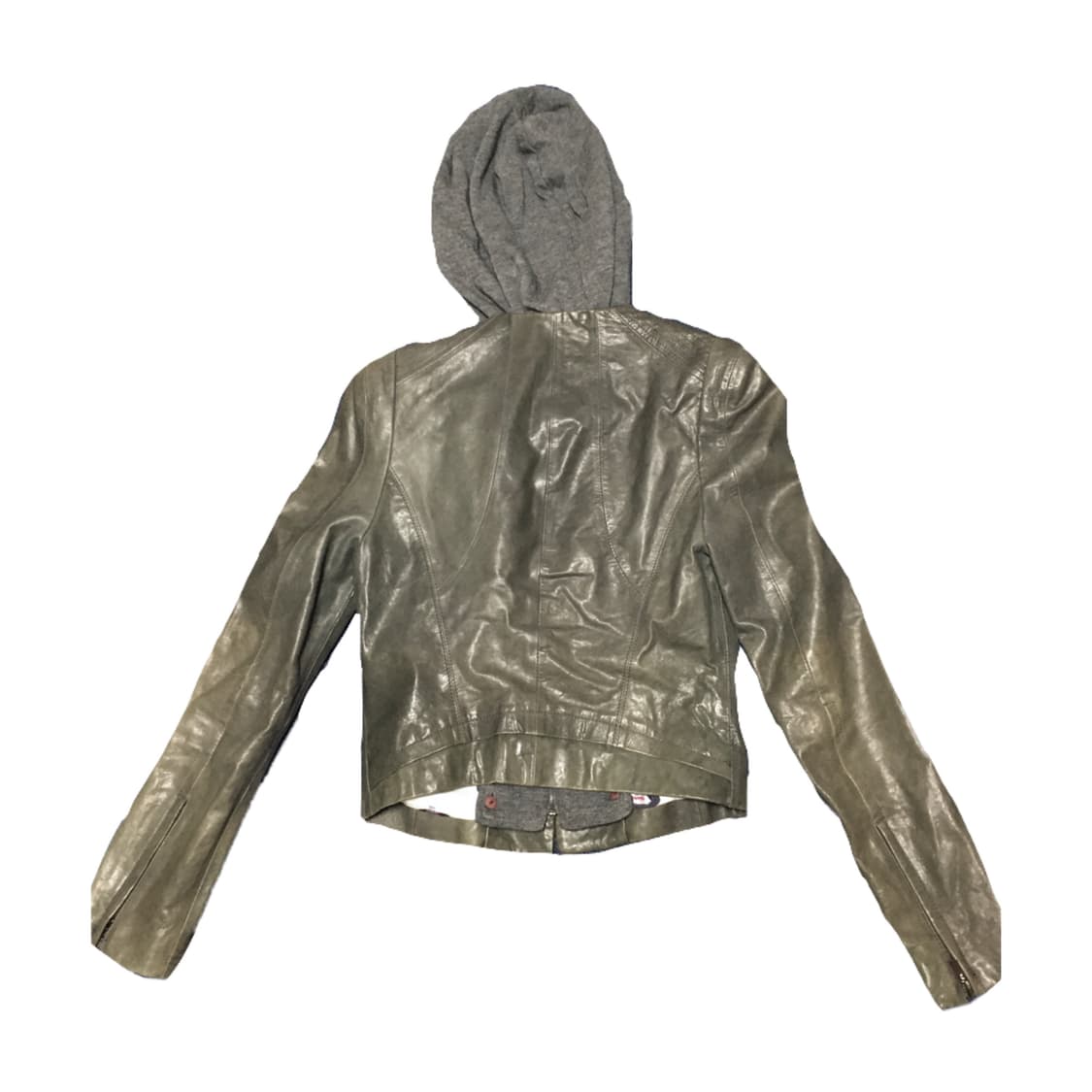 빈티지 후드 가죽자켓 상품이미지2