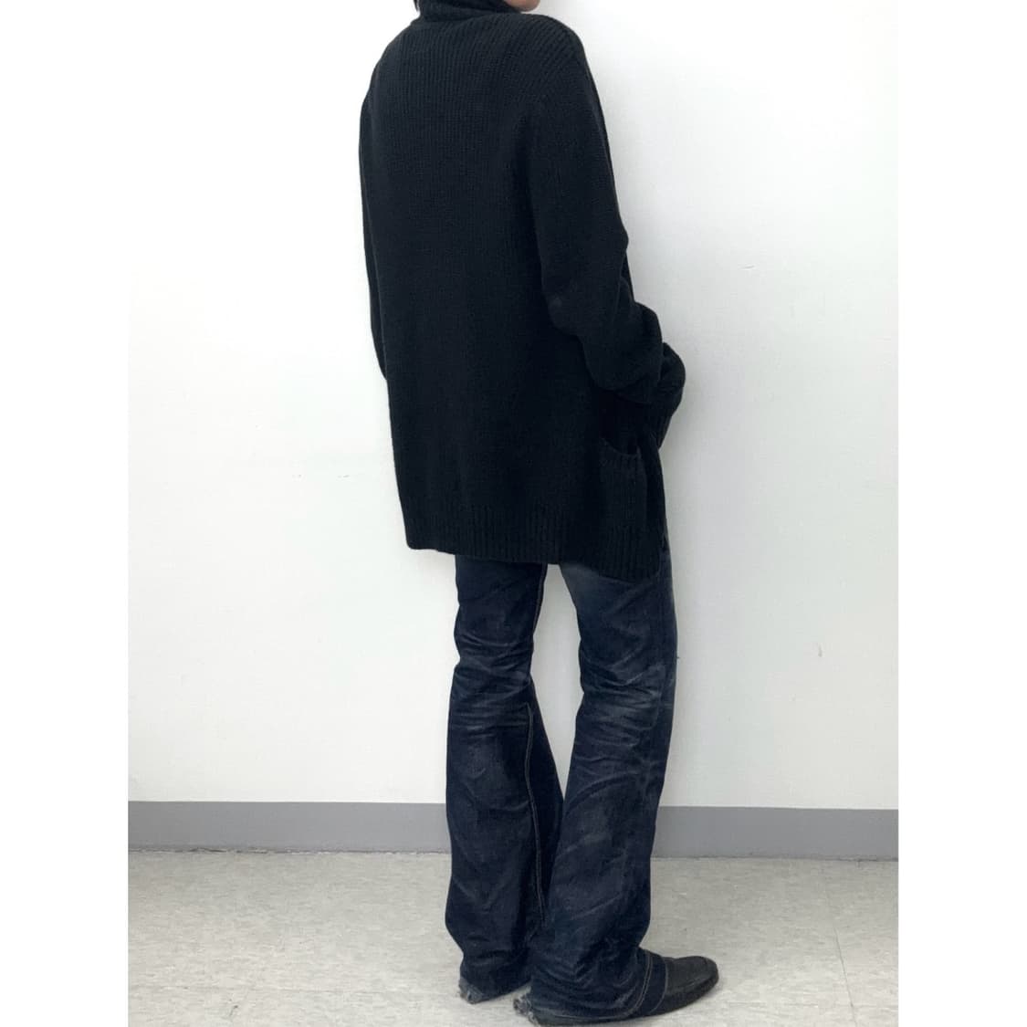 빈티지 GAP 블랙 니트집업 상품이미지5